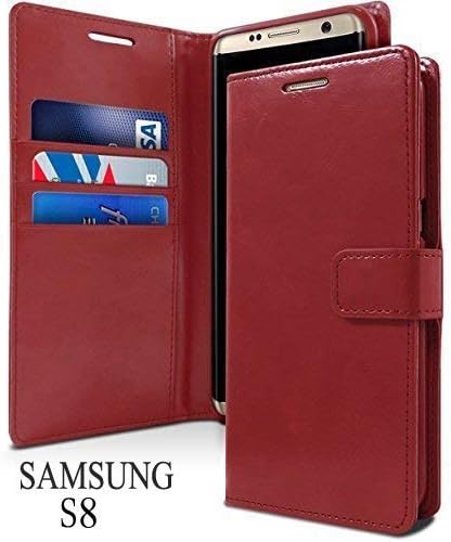 Accessories Innovator Samsung S8 Flip Cover Leather Flip Wallet Style Flip Case for Samsung Galaxy S8 - Wine