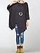 Mordenmiss Women's Plus Size Shirt Pullover Tunic Tops Asymmetry Tees Blouse L Gray
