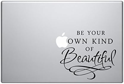 Beancase Be Your Own Kind of Beautiful - Removable Vinyl Laptop Decorative Protection Sticker Decal Skin for Apple Macbook 11" 12" 13" 15"17" + Free One Ring and Rubber Wrist band