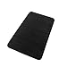 FINDNEW Non-Slip Memory Foam Bath Mat Stripe Style Soft Touch Microfiber Bathroom Rugs with Non-Skid Bottom,Absorbent&Comfortable,Quickly Drying(Black, 17