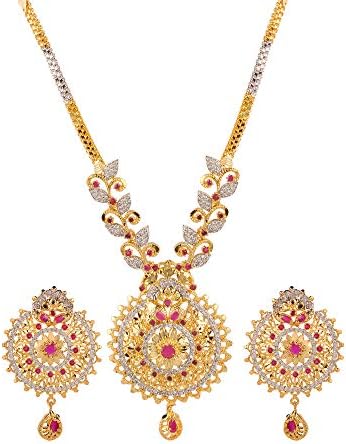 Swasti Jewels Haram Jewellery Neckalce Earrings Set for Women (Multiple Choices)