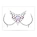 Lady Up Mermaid Breast Jewels, Body Gems Jewelry Sticker Crystals Rhinestones Face Temporary Tattoos for Party Halloween Festival, 4 PCS