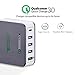 Tendak Multiple USB Wall Charger with 40W 5-Port Quick Charge 3.0 & Type C Charging Station for HTC, Samsung Galaxy S7/S6/Edge, LG G5, iPhone, iPad