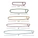 Shappy Yarn Stitch Holder Set Crochet Knitting Needle Stitch Holders Aluminum Safety Pins, 5 Sizes, Assorted Colors (10 Pieces)