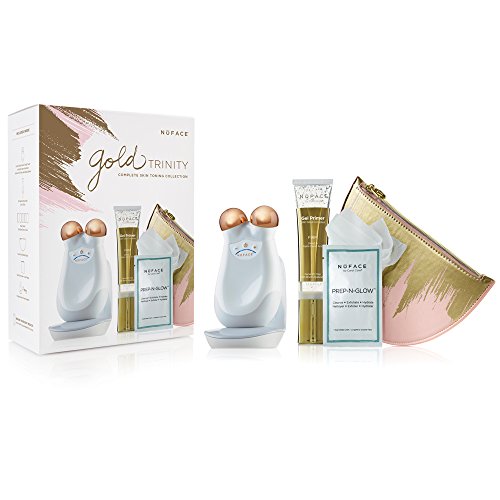 NuFACE Gold Trinity Complete Skin Toning Collection , Wrinkle Reducer, 5 Minute Microcurrent