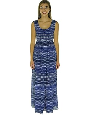 Womens Chiffon Pattern Maxi Dress