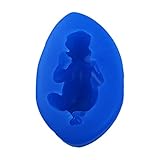 First Impression Molds B234 Baby 3 Silicone Cake Decorating Mold, Medium, Blue
