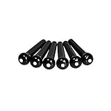 Simtyso 6pcs Black Acoustic Guitar ABS Plastic Bridge Pins