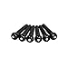Simtyso 6pcs Black Acoustic Guitar ABS Plastic Bridge Pins