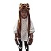 YIJUE Brown Bear Animal Hat and Muffler With Mittens
