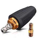 OneBom Turbo Nozzle 3000psi, 3.0GPM Turbo Spray Nozzle Rotating Pressure Washer,3.0 Orifice,with 2PCS 1/4'' Quick Connect Plug for Car Garden Cleaning