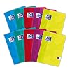 Zeszyt A5 Oxford Soft Touch w kratke 32 kartki 10 sztuk mix