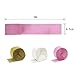 Coceca 12 Rolls 984ft Crepe Paper Streamers, Pink, Gold and White, for Birthday Party, Home Decoration, Thanksgiving, Christmas Decoration