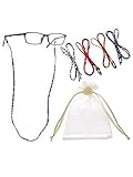 Hestya 5 Pieces Eyeglass Strap Eyewear Holder Retainer (Eyeglasses Not Included)