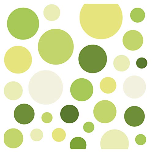 Little Deco DL390 Wall Sticker 86 Dots Children's Room Boy Girl Circles Green Many Colours Wall Tattoo Adhesive Dots Colourful