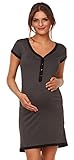 Happy Mama. Womens Maternity Nursing Breastfeeding Nightdress Shirt Gown. 981p