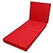 Solid Color Trifold Bed White Foam Floor Mats Single Size 27Wx75L Black