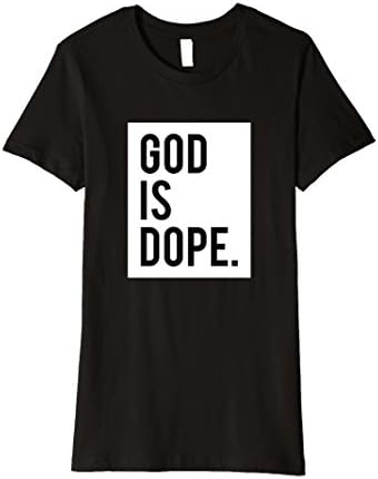 Women's God is Dope - #GodIsDope Fitted T-Shirt Medium Black