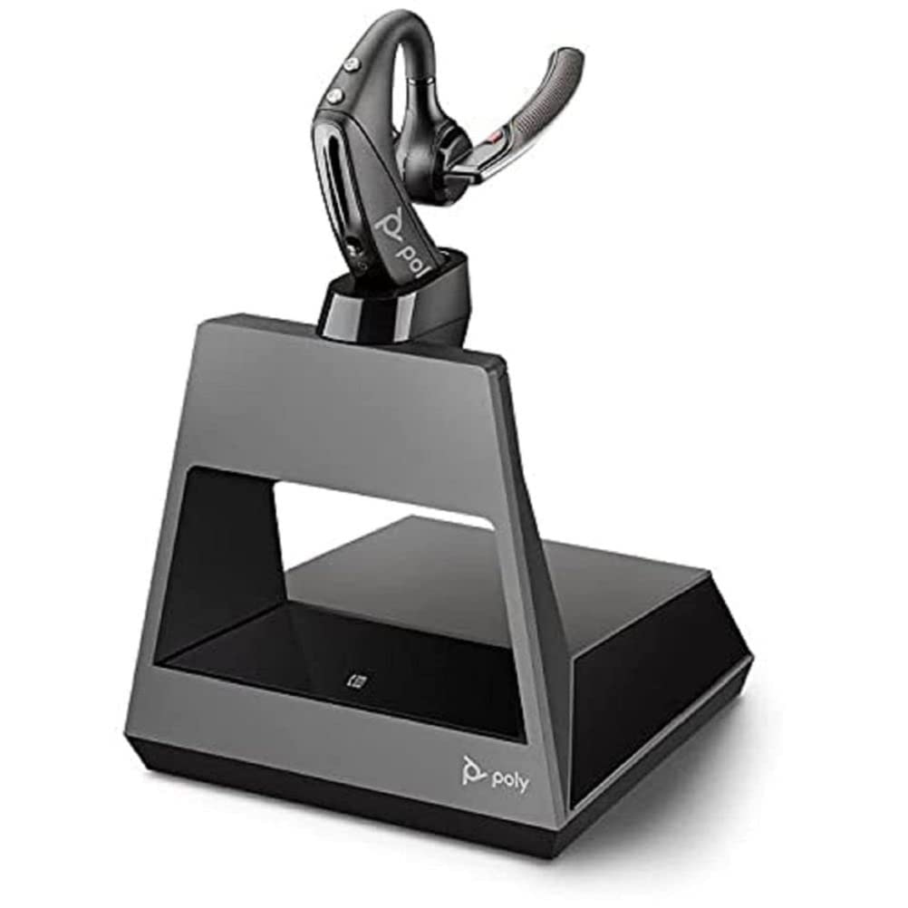 Plantronics - Voyager 5200 Office (Poly) - Bluetooth Over-the-Ear (Mono) Headset - Sound Guard-Noise Canceling Mic-Connects to Deskphone/Mobile, works with Teams, Zoom & more