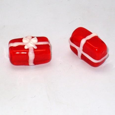 Amazon ガラス細工 プレゼント 長方形 アカ No 3263 民芸品 ホビー