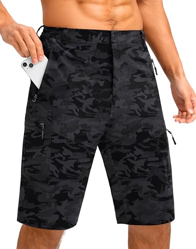 Pudolla Men's 11" Cargo Hiking Shorts