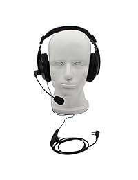 Radio bidireccional Auriculares de cabeza Auriculares con micrófono boom para 2 pines Kenwood Baofeng UV-5R Puxing Quansheng Wouxun HYT Nexedge Puxing