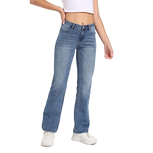 REFULONER WOMEN’S FLARE JEANS HIGH WAISTED JEANS FOR WOMEN STRETCH DENIM PANTS COMFY CLASSIC PANTS BOOTCUT JEANS