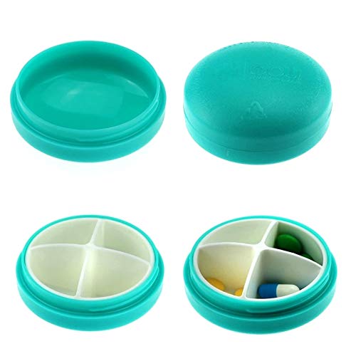 Storage Boxes & Bins - 4 Slots Compartment Travel Pill Box Organizer Tablet Medicine Case Storage Dispenser Holder - Clothing Room Cube Equipment Tote Closet Area Labels Tags Hanging Cart Table B - Thumbnail 3