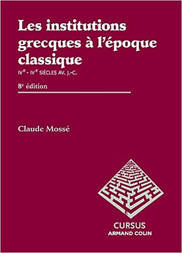 Les Institutions Grecques A L Epoque Classique Ve Ive Siecles Av J C Cursus Amazon Es Mosse Claude Libros En Idiomas Extranjeros