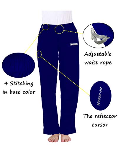 cenfor Women's Training Sweatpants Multifunctional Petite Workout Running Pants Yoga Hiking Baggy Jogging Pants Navy Blue Size Medium