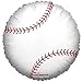 Kaleidoscope Baseball Balloons (2 balloons) AMZKIT832, White, 18 