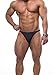 Men's Bodybuilding Contest Physique Posing Trunks Competition Suit Shorts,Black,Medium