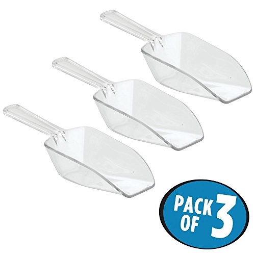 InterDesign Kitchen and Bath  Scoops - X-Large, 1/2 Cup - 3 Pack, Clear - Thumbnail 4