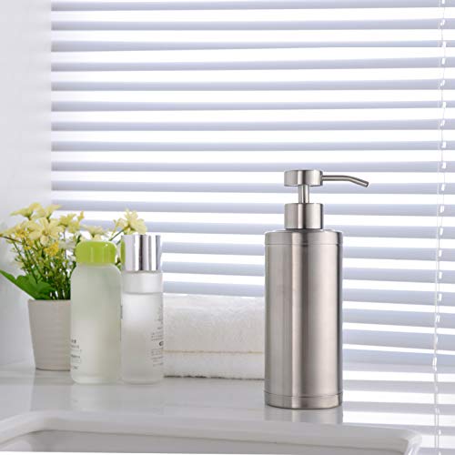 GICASA Premium Stainless Steel Countertop Soap Dispenser, Liquid Hand Soap Dispenser for Kitchen and Bathroom