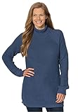 Women's Plus Size Waffle Knit Turtleneck Sweater