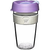 KeepCup Original, Lightweight Plastic Reusable Coffee Cup with Splashproof Sipper Lid - Large 16oz/454ml - Moonshine