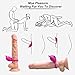 Dolphin Vibrating Penis Ring Rechargeable Silicone Cock Ring Stimulator for Male Longer Lasting Erections Sex Toys (Rose)