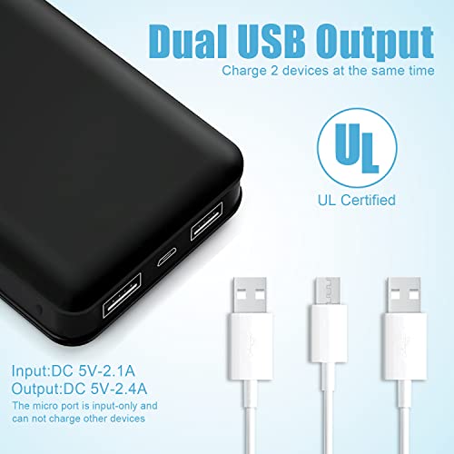 Heated Vest Battery Pack, 5V 10000mAh Power Bank, Portable Charger for