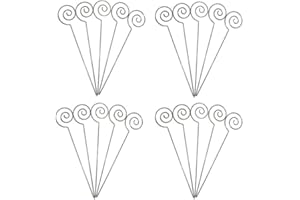 HOHIYA 50pc Floral Card Holder Pick Stick Wire Clip Photo Picture Centperieces Memo Note Clamp Clay Cake Accessories 5 Inch