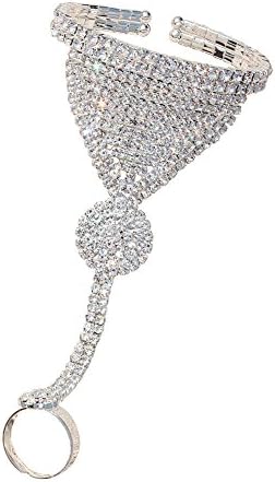 The Latest Fashion ~~~Circle Crystal Bracelet Bangle Slave Chain Link Finger Ring Bracelet Hand Harness 4.33"x4.33"x2.95"