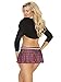 Plus Size School Girl Mini Skirt Costume Red Plaid Tartan w/Collar & Tie Cosplay (Plus Size/Queen Size)