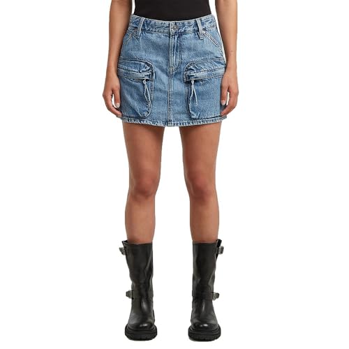 8719965012981 Mini Gonna Cargo Wmn, Multicolore (Faded Blue Star D27703-d536-h550), (31W) DE