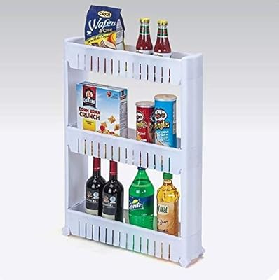 Slide Out Storage Tower With Wheels Great Organizer For Pantry