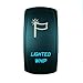 Bright Light Powersports Laser Backlit Blue LED Light Rocker Switch Lighted Whip On/Off 20A 12V