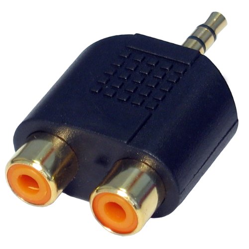 CDL Micro 3.5 mm Jack to Twin Phono/RCA Adapter/Convertor