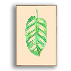 Framed Canvas Wall Art for Living Room, Bedroom Leaves Canvas Prints for Modern Home Decoration Ready to Hang - 16"x24" inches