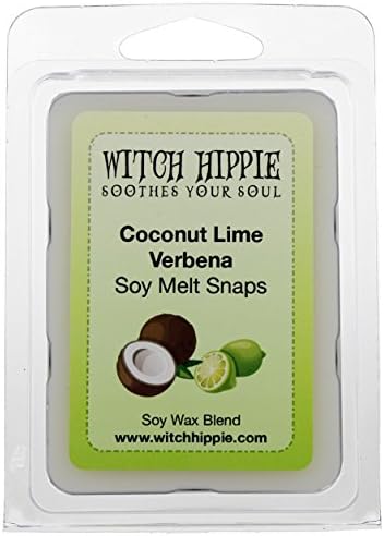 Coconut Lime Verbena Scented Wickless Candle Tarts, 6 Natural Soy Wax Cubes, A Clean Citrus Blend: of Lime & Mandarin, Coconut & Verbena with a Notes of Musk, Sandalwood & Cashmere Woods.