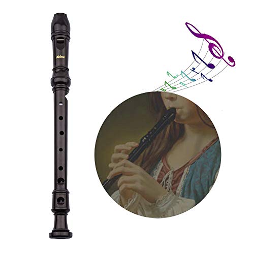 URlighting Soprano Recorder - British Style 8-Hole Soprano Descant Recorder Classroom Music Flute With Cleaning Rod & Cloth, Case Bag and Accessories for Children Kids Adult Beginner