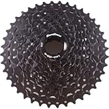 Sunrace 9 speed 11-40T wide ratio MTB cassette CSM990 with rear derailleur extender by JGbike (Black)