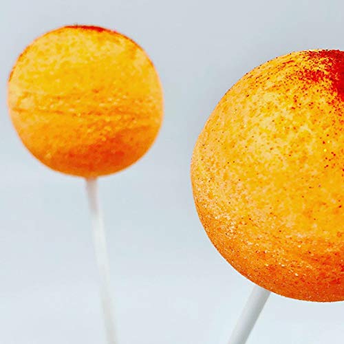 Mango Tajin scented 2 PIECES SET of Handmade lollipop bath bomb medium size 2 inches diameter